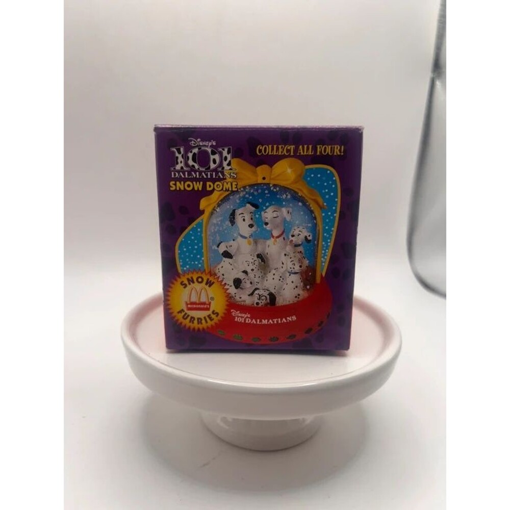 VTG McDonalds Disney 101 Dalmations Collectible Snow Flurries Water Dome